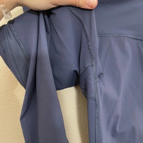 Lululemon Train Times High Rise Mesh Panel 21" Crop Tight Leggings Dazed Blue 6 - Picture 15 of 15